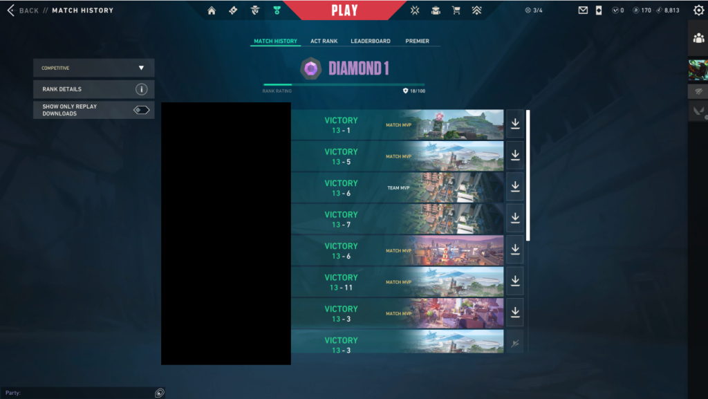 Diamond streak showcase